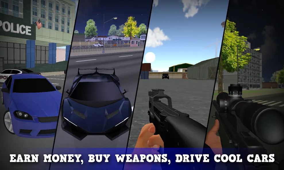 Justice Rivals 3 Cops&Robbers [МОД: Много монет, Открытые уровни и Мега MOD] Screenshot 3