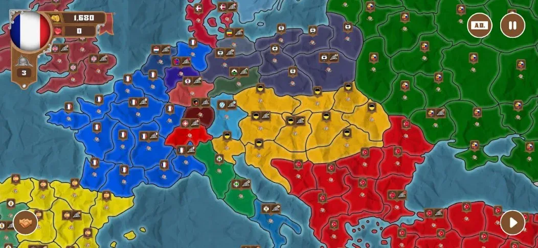 World conquest: Europe 1812 (Всемирное завоевание) [МОД: Деньги, Монеты и Меню MOD] Screenshot 3