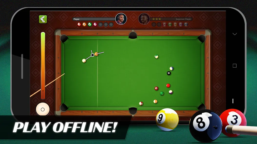 8 Ball Billiards Offline Pool (Балл Бильярд Оффлайн Пул) [МОД: Меню, Бесконечные монеты и Открытые уровни] Screenshot 1