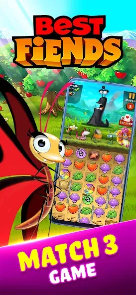 Best Fiends - Match 3 Puzzles (Бест Фиендс) [МОД: Бесконечные деньги, Монеты и Мега MOD] Screenshot 1