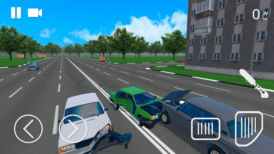 Russian Car Crash Simulator (Рашн Кар Краш Симулятор) [МОД: Все открыто, Дополнительные деньги и Меню MOD] Screenshot 1