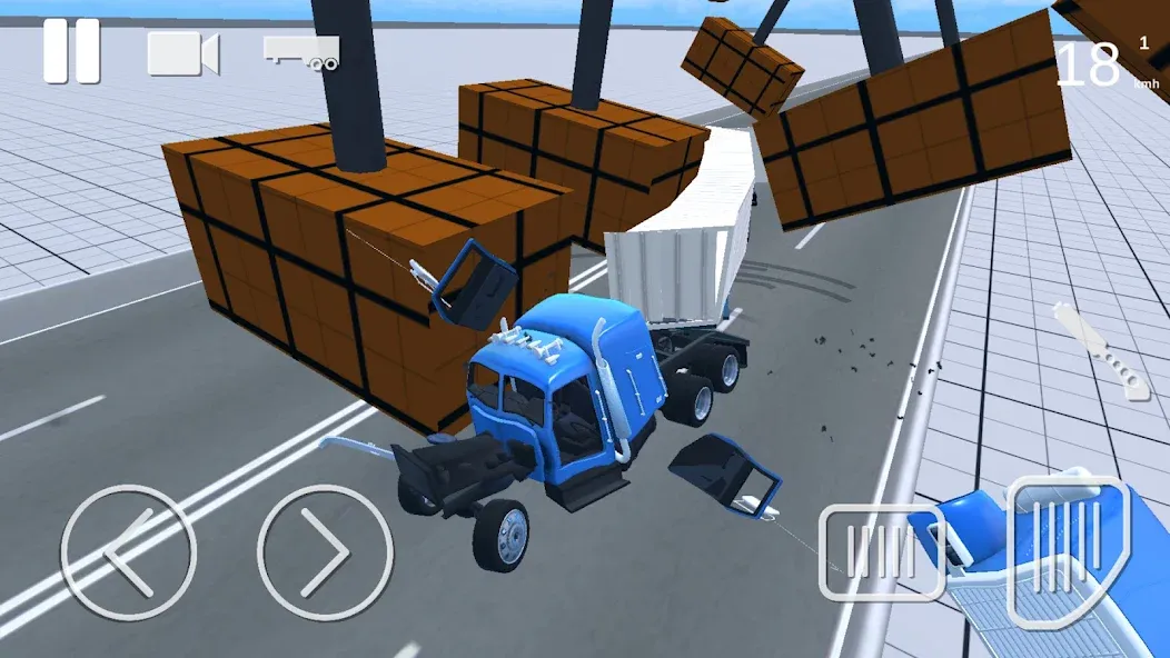 Truck Crash Simulator Accident (Симулятор ДТП с грузовиком) [МОД: Меню, Бесконечные монеты и Открытые уровни] Screenshot 3
