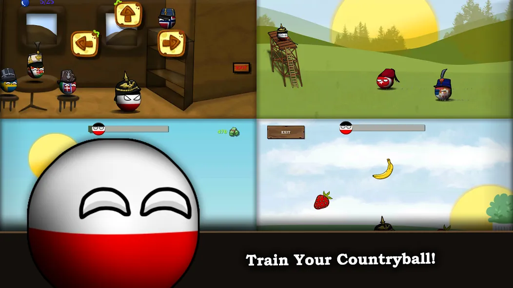 Countryball: Europe 1890 (Кантриболл) [МОД: Меню, Бесконечные монеты и Открытые уровни] Screenshot 4