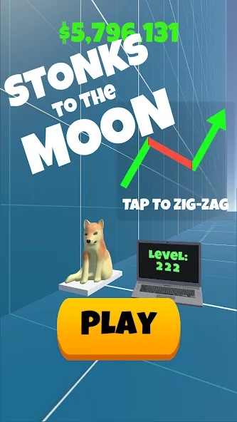 Stonks To The Moon (Стонкс ту зе Мун стоки на Луну) [МОД: Деньги, Монеты и Меню MOD] Screenshot 1