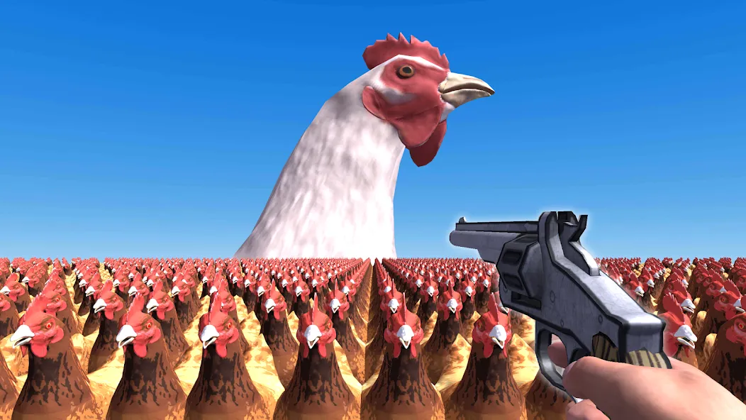 Cluck Shot: Chicken War FPS (Клак Шот) [МОД: Много денег, Монет и Все открыто] Screenshot 1