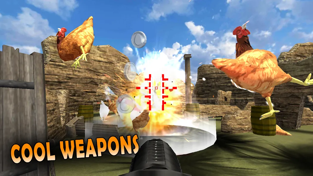 Cluck Shot: Chicken War FPS (Клак Шот) [МОД: Много денег, Монет и Все открыто] Screenshot 4