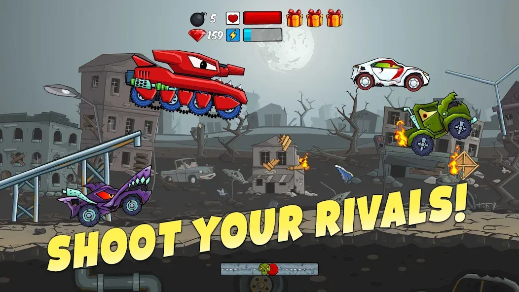 Car Eats Car - Apocalypse Race (Кар Итс Кар) [МОД: Много денег, Монет и Все открыто] Screenshot 4