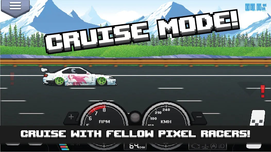 Pixel Car Racer (Пиксельный гоночный автомобиль) [МОД: Много денег, Монет и Все открыто] Screenshot 4