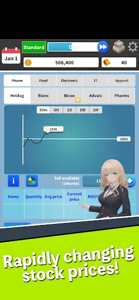 Stock Game - Capitalism [МОД: Меню, Бесконечные монеты и Открытые уровни] Screenshot 1