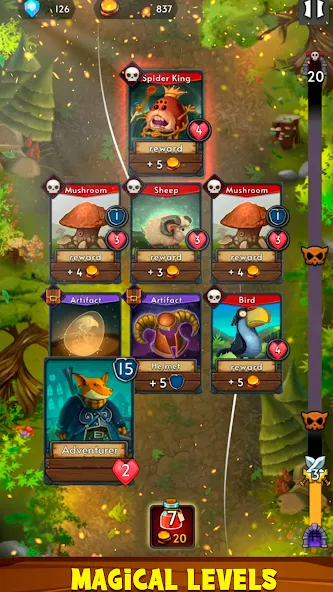 Card Dungeons: Rouge RPG (Кард Данжены) [МОД: Все открыто, Дополнительные деньги и Меню MOD] Screenshot 3