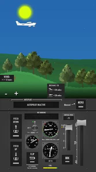 Flight Simulator 2d - sandbox [МОД: Много монет, Открытые уровни и Мега MOD] Screenshot 2