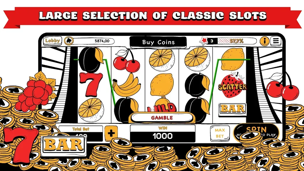 B&W Casino [МОД: Много денег, Монет и Все открыто] Screenshot 2