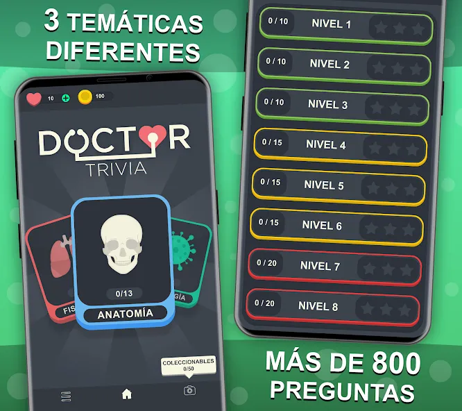 Doctor Trivia - Quiz Medicina (Доктор Тривия) [МОД: Деньги, Монеты и Меню MOD] Screenshot 2