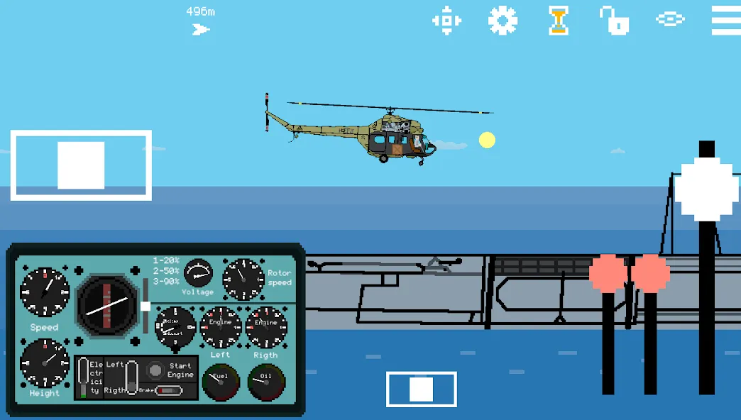 Pixel Helicopter Simulator (Пиксельный симулятор вертолета) [МОД: Все открыто, Дополнительные деньги и Меню MOD] Screenshot 1