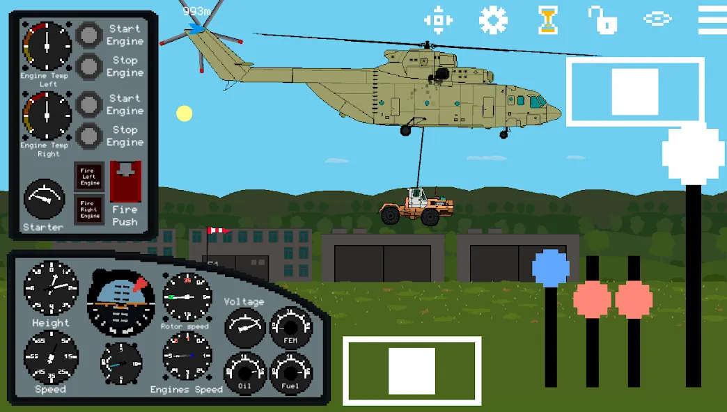 Pixel Helicopter Simulator (Пиксельный симулятор вертолета) [МОД: Все открыто, Дополнительные деньги и Меню MOD] Screenshot 4