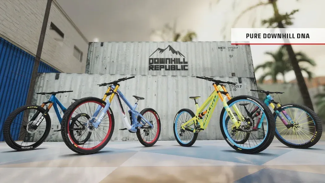 Downhill Republic (Даунхилл Республик) [МОД: Все открыто, Дополнительные деньги и Меню MOD] Screenshot 2