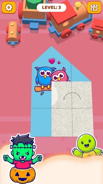 Paper Fold: Paper Puzzle 3D (Пейпер Фолд) [МОД: Все открыто, Дополнительные деньги и Меню MOD] Screenshot 1