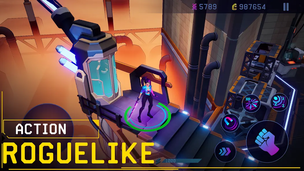 Rush Angel - Cyberpunk RPG (Раш Энджел) [МОД: Деньги, Монеты и Меню MOD] Screenshot 1