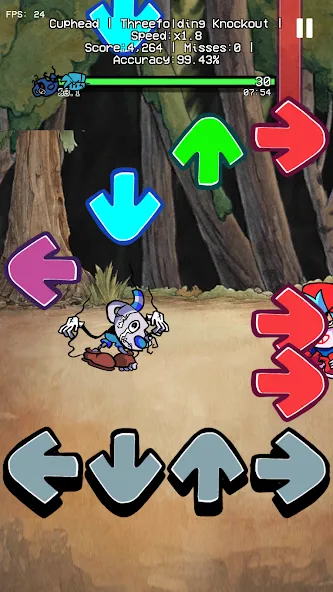 Indie Battle Music Cross Fight (ФНФ Инди Кросс Ван Мод) [МОД: Деньги, Монеты и Меню MOD] Screenshot 3