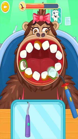 Children's doctor : dentist [МОД: Меню, Бесконечные монеты и Открытые уровни] Screenshot 4