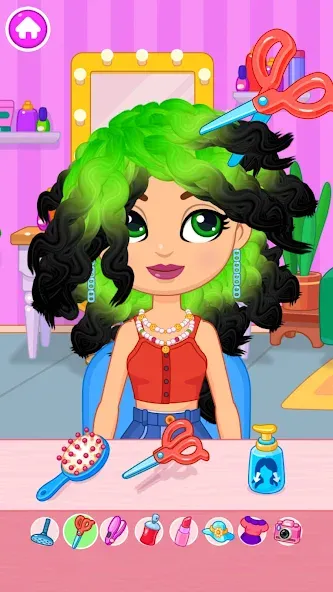 Hair salon [МОД: Все открыто, Дополнительные деньги и Меню MOD] Screenshot 1