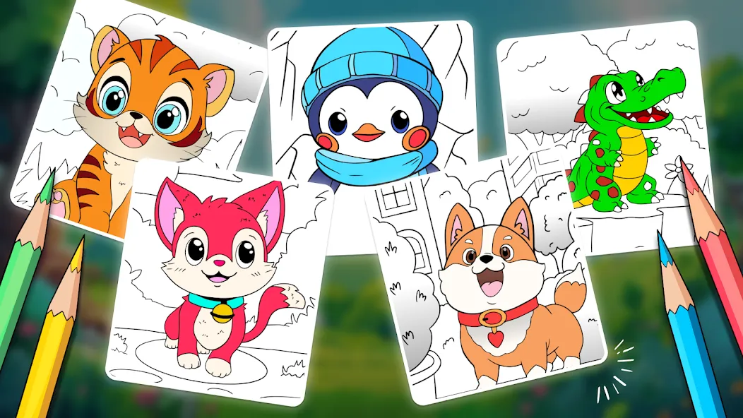 Animal coloring pages [МОД: Бесконечные деньги, Монеты и Мега MOD] Screenshot 2