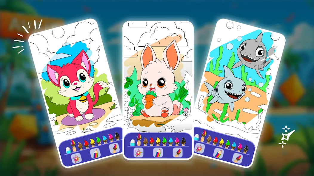 Animal coloring pages [МОД: Бесконечные деньги, Монеты и Мега MOD] Screenshot 4