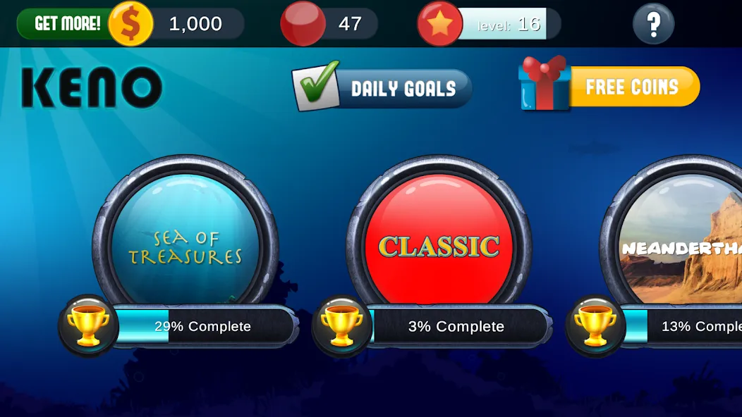 A Keno Game (А Кено игра) [МОД: Меню, Бесконечные монеты и Открытые уровни] Screenshot 2