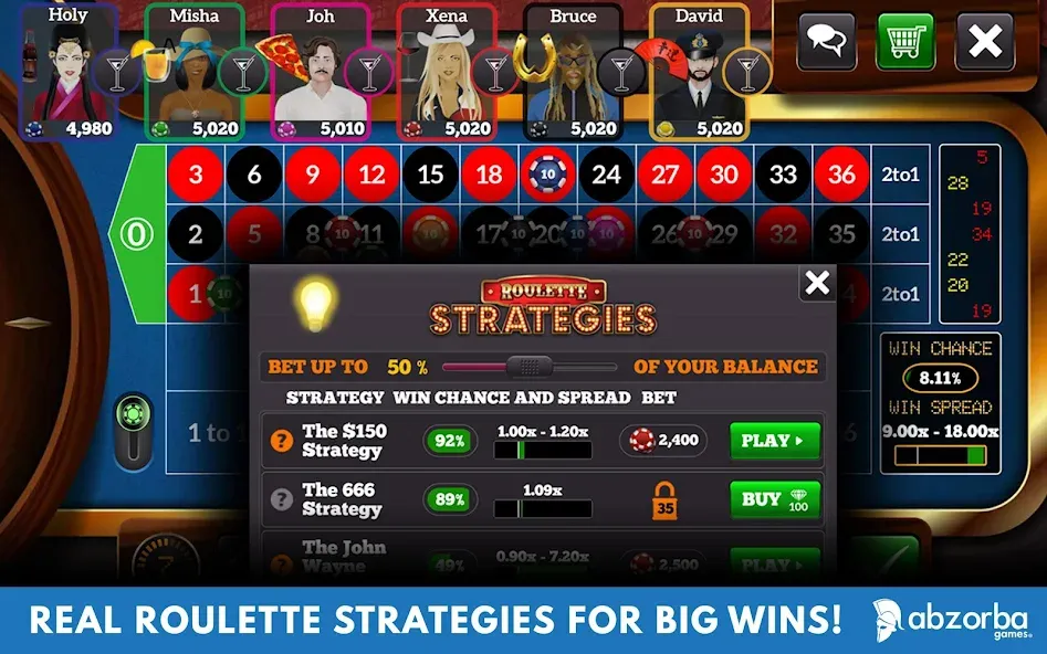 Roulette Live Casino Tables (Рулетка Лайв) [МОД: Меню, Бесконечные монеты и Открытые уровни] Screenshot 2