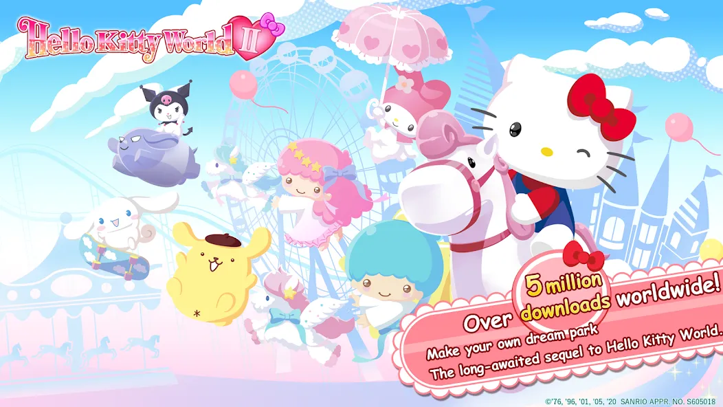 HelloKittyWorld2 Sanrio Kawaii (ХеллоуКиттиВорлд2 Санрио Каваии) [МОД: Много денег, Монет и Все открыто] Screenshot 1