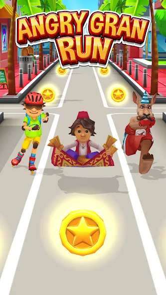 Angry Gran Run - Running Game (Энгри Гран Ран) [МОД: Много денег, Монет и Все открыто] Screenshot 4