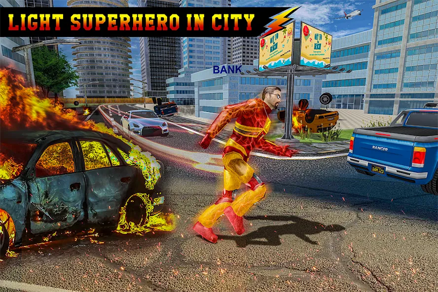 Light Superhero Speed Hero [МОД: Бесконечные деньги, Монеты и Мега MOD] Screenshot 3