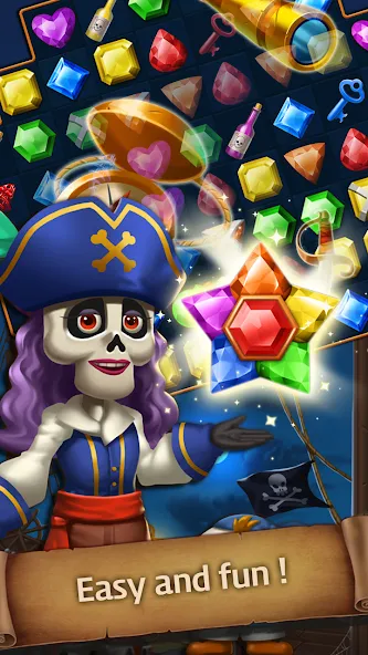 Jewels Ghost Ship: jewel games (Джуэлз Гост Шип) [МОД: Бесконечные деньги, Монеты и Мега MOD] Screenshot 3