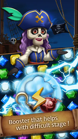 Jewels Ghost Ship: jewel games (Джуэлз Гост Шип) [МОД: Бесконечные деньги, Монеты и Мега MOD] Screenshot 4