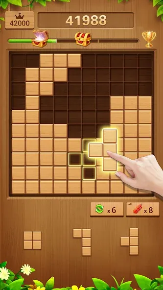 Wood Block Puzzle Addictive [МОД: Много денег, Монет и Все открыто] Screenshot 1