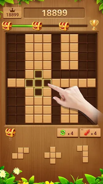 Wood Block Puzzle Addictive [МОД: Много денег, Монет и Все открыто] Screenshot 5
