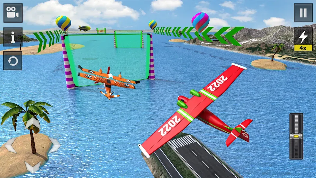 Flight Simulator - Plane Games (Флайт Симулятор) [МОД: Много монет, Открытые уровни и Мега MOD] Screenshot 3
