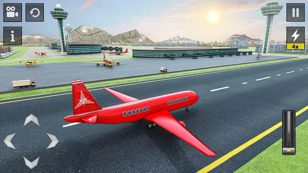 Flight Simulator - Plane Games (Флайт Симулятор) [МОД: Много монет, Открытые уровни и Мега MOD] Screenshot 4