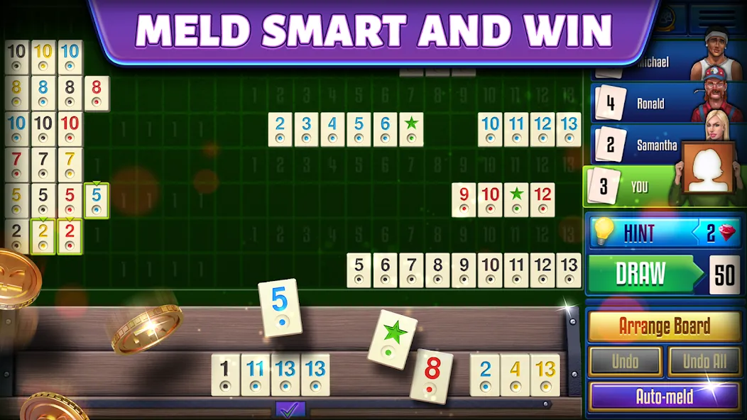 Rummy Club [МОД: Все открыто, Дополнительные деньги и Меню MOD] Screenshot 1