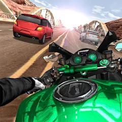 Скачать Moto Rider In Traffic (Мото Райдер в Трафике) [МОД: Все открыто, Дополнительные деньги и Меню MOD] | Взлом Moto Rider In Traffic на Андроид