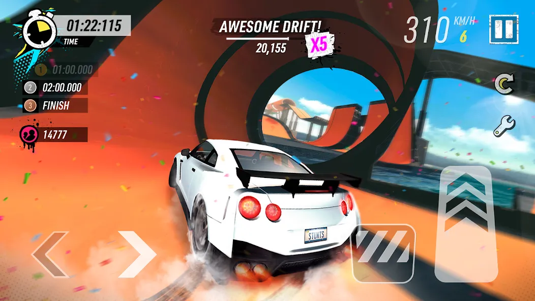 Car Stunt Races: Mega Ramps (Кар Стант Рейсы) [МОД: Много монет, Открытые уровни и Мега MOD] Screenshot 1