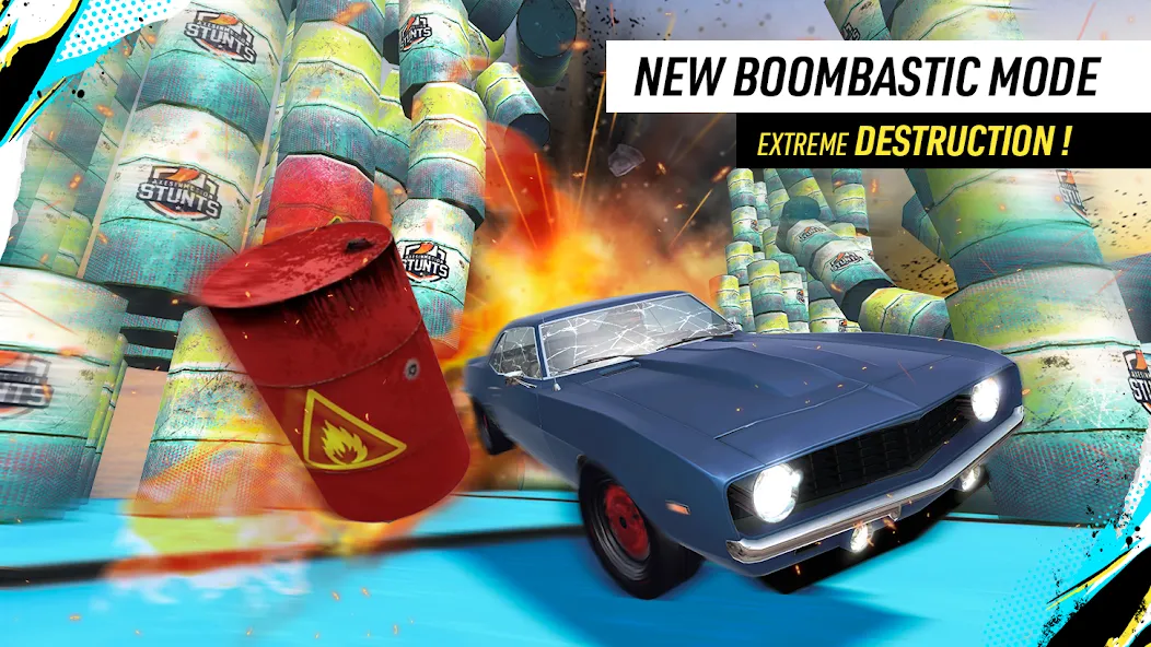 Car Stunt Races: Mega Ramps (Кар Стант Рейсы) [МОД: Много монет, Открытые уровни и Мега MOD] Screenshot 2
