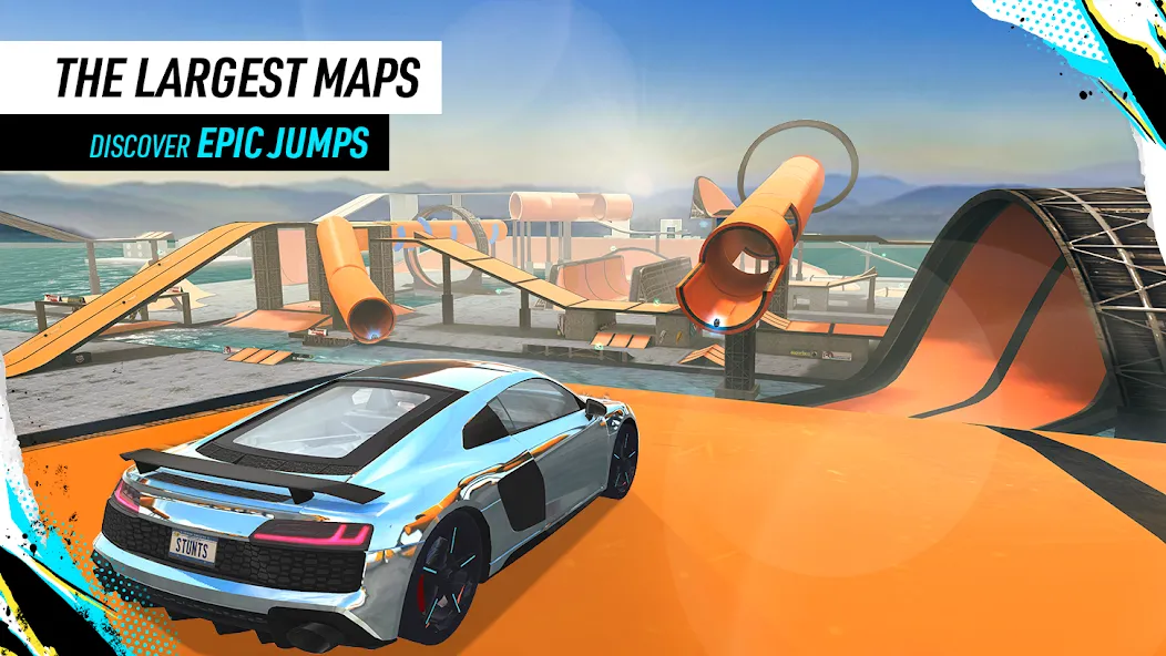 Car Stunt Races: Mega Ramps (Кар Стант Рейсы) [МОД: Много монет, Открытые уровни и Мега MOD] Screenshot 3