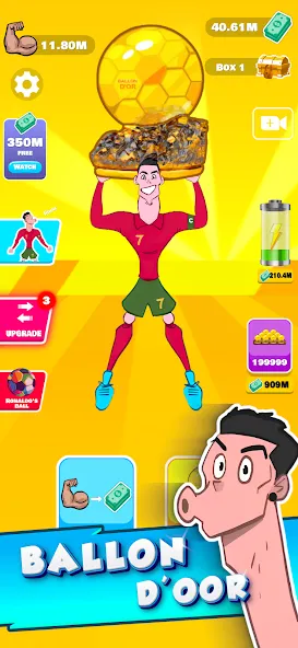 Lifting Ronaldo (Тренировка Роналду) [МОД: Много денег, Монет и Все открыто] Screenshot 1
