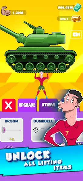 Lifting Ronaldo (Тренировка Роналду) [МОД: Много денег, Монет и Все открыто] Screenshot 3