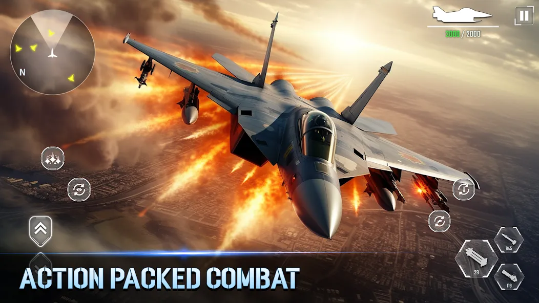 Aircraft Strike: Jet Fighter [МОД: Много денег, Монет и Все открыто] Screenshot 1