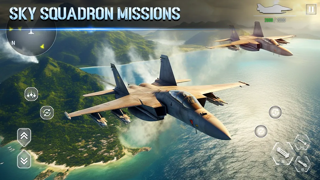 Aircraft Strike: Jet Fighter [МОД: Много денег, Монет и Все открыто] Screenshot 3