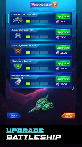 Galaxy Attack: Space Shooter (Гэлэкси Аттак) [МОД: Много монет, Открытые уровни и Мега MOD] Screenshot 5
