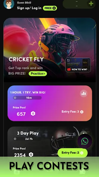 Cricket Fly x Gamifly (Крикет Флай) [МОД: Все открыто, Дополнительные деньги и Меню MOD] Screenshot 5