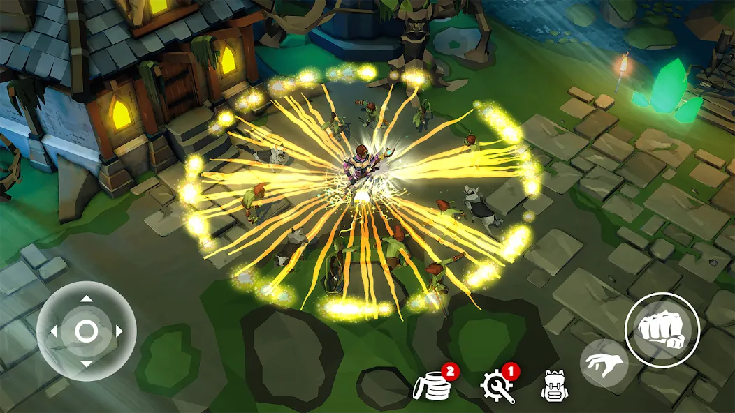 Polygon Fantasy: Action RPG (Полигон Фэнтези) [МОД: Меню, Бесконечные монеты и Открытые уровни] Screenshot 1